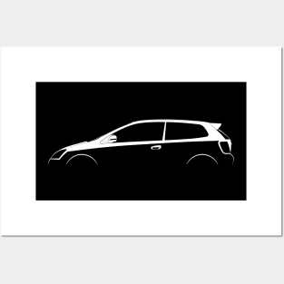 Honda Civic Type-R (EP) Silhouette Posters and Art